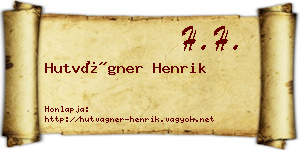 Hutvágner Henrik névjegykártya