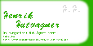 henrik hutvagner business card